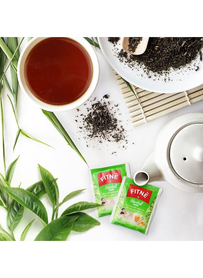 FITNE FITNÈ Green Tea Herbal Honey Lemon With Garcinia Senna Infusion Gentle Detox Cleanse High Antioxidant No Calories Stevia Sweetener, 60 Tea Bags - Image 3